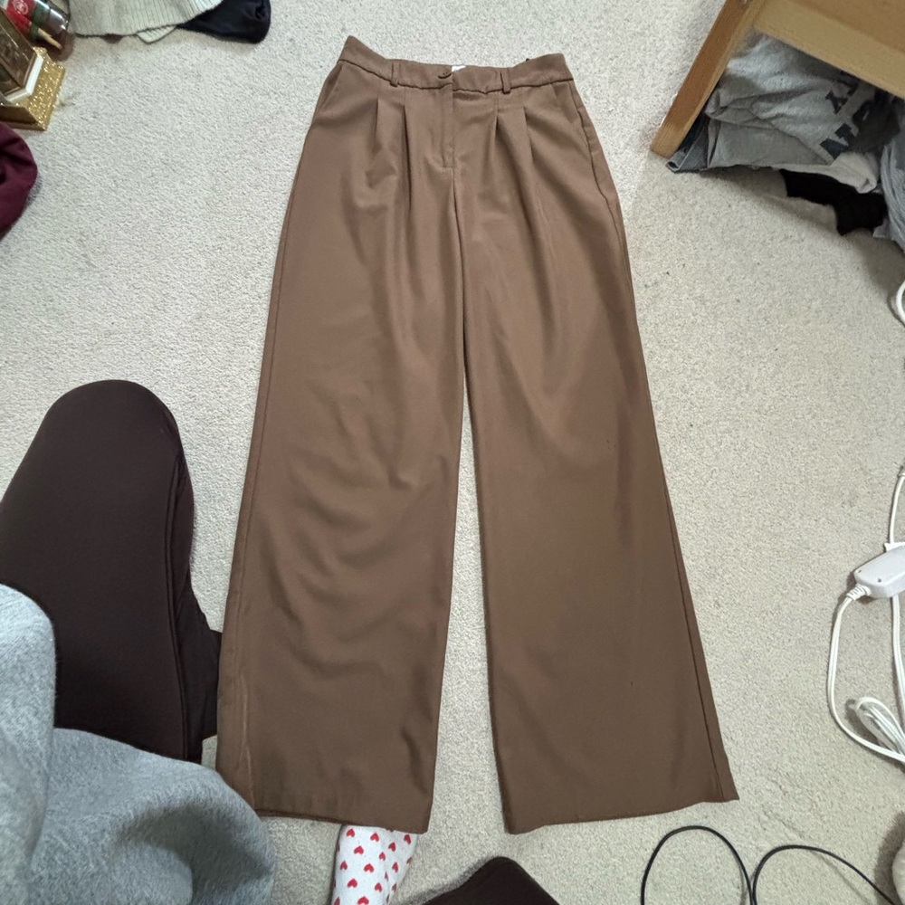 Princess Polly Brown Wide Leg Trousers